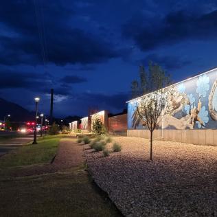 Moffat Wet Artwalk at night