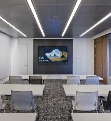 EDGE 4 Recessed into Metal Ceiling in Conference Room