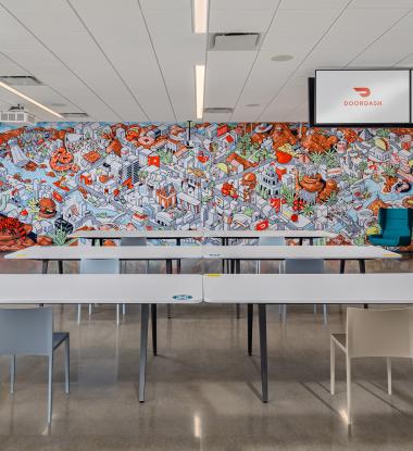 Door Dash Mural Wall