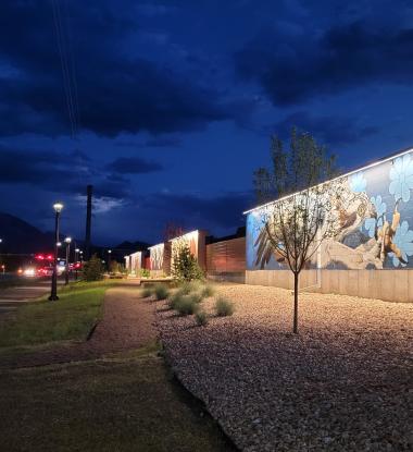 Moffat Wet Artwalk at night