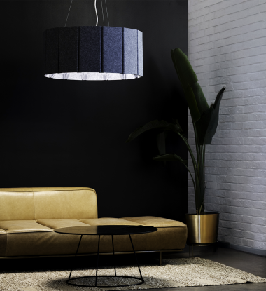 Drum over small couch dark
