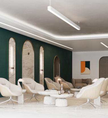 Chute 180 in open office area
