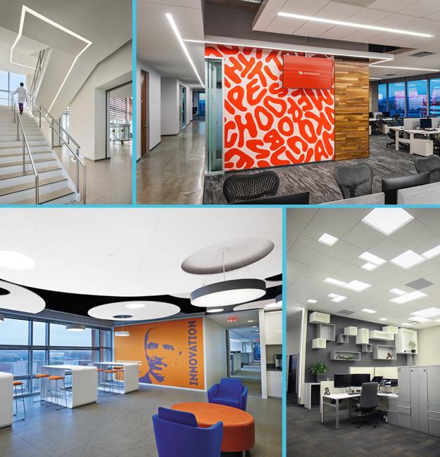 Image showing Pinnacle lighting solutions in an office environment